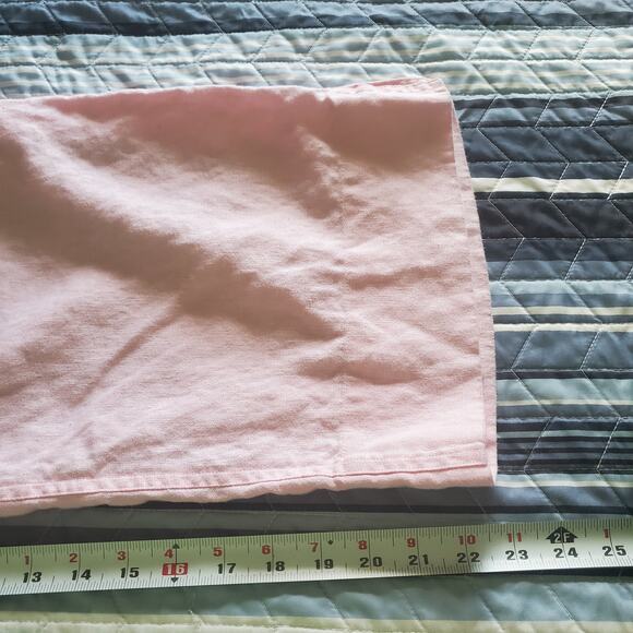 Catherine Stewart Size XL 100% Linen Button Front Wide Leg Capri Pant Petal Pink - Picture 9 of 9